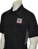 USA312DX-Smitty Major League Style Umpire Shirt with Dixie Patch - Available in Black/Charcoal and Sky Blue/ Black