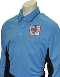 USA313DX-Smitty Major League Style Umpire Long Sleeve Shirt with Dixie Patch - Available in Black/Charcoal and Sky Blue/Black