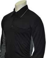 USA313-Long Sleeve MLB Style Black w/ Grey Side Panel