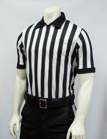 FBS100-Smitty Performance Mesh Football Short Sleeve Shirt 1" Stripe