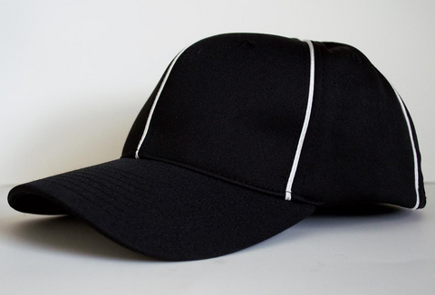 HT100-Black Hat w/ White Piping